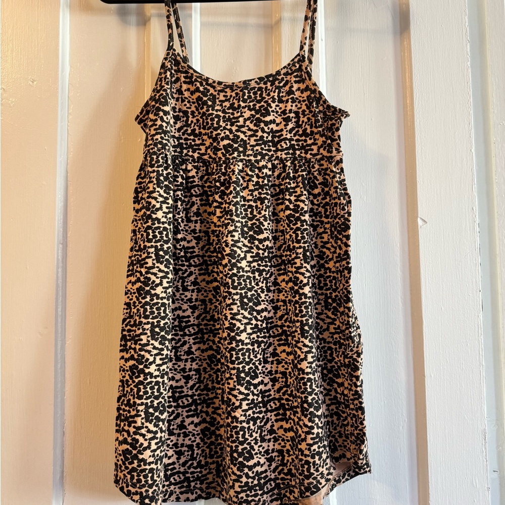 H&M Black and Cream Cheetah Print Dress